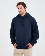 Unisex Yellow Embroidered Organic Cotton Hooded Standard Fit Sweatshirt-1021204