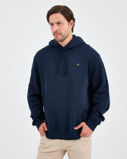 Unisex Yellow Embroidered Organic Cotton Hooded Standard Fit Sweatshirt-1021204