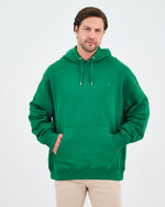 Unisex Yeşil Nakışlı Kapüşonlu Organik Pamuk Oversize Sweatshirt