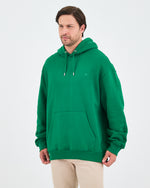 Unisex Yeşil Nakışlı Kapüşonlu Organik Pamuk Oversize Sweatshirt