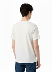 Unisex Letter Print Oversize Basic Organic Cotton T-Shirt - Happy New Year - 1040501