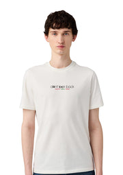 Unisex Letter Print Oversize Basic Organic Cotton T-Shirt - Happy New Year - 1040501