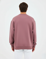 Unisex Gül Kurusu Yazı Baskılı Oversize Sweatshirt - Organik Pamuklu Happy New Year